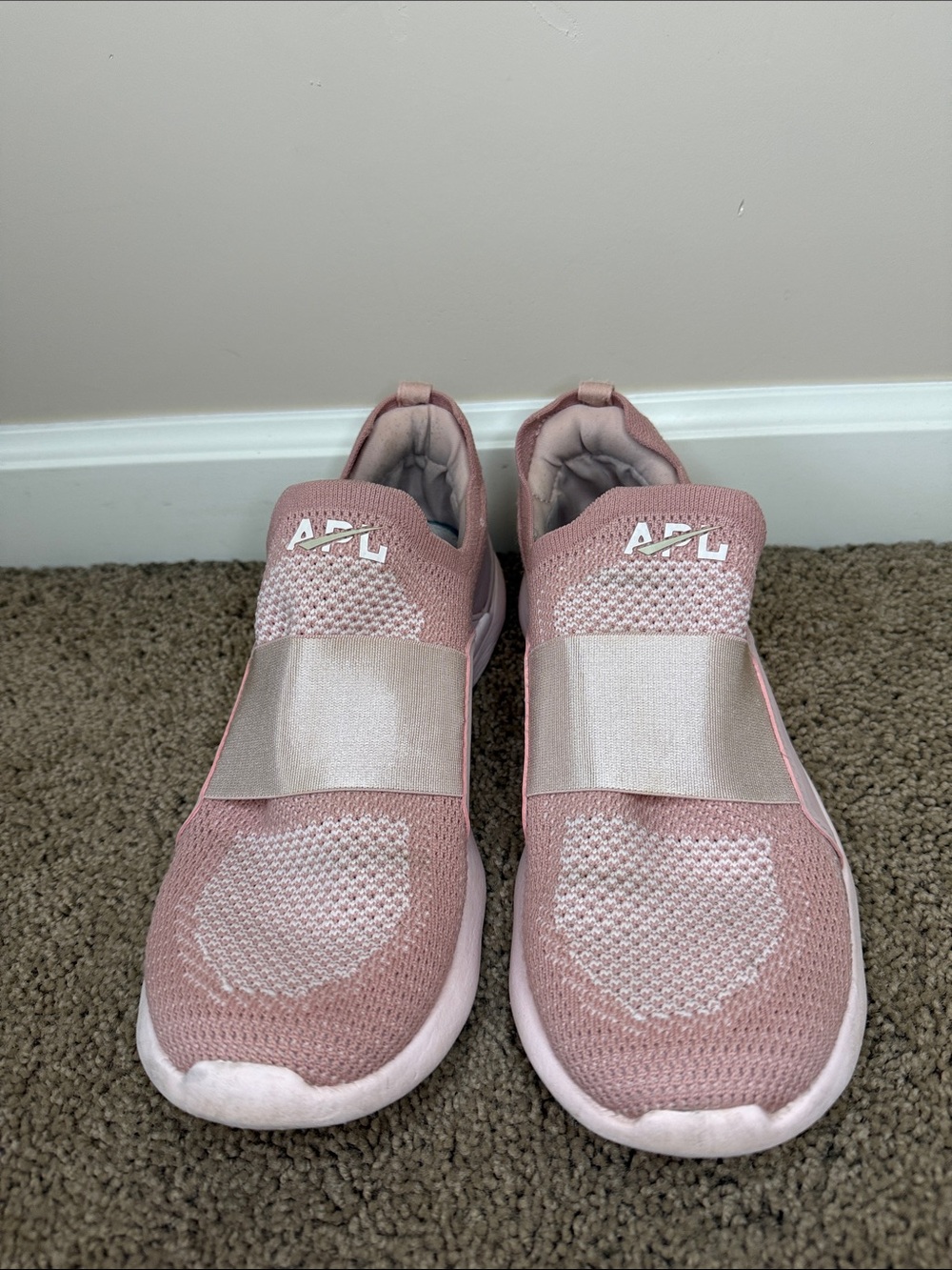 APL | Slip-On Knit Sneakers in Dusty Rose | 8.5